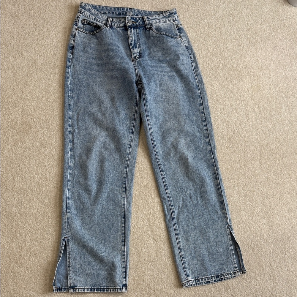 SHEIN Light Blue Straight Leg Jeans